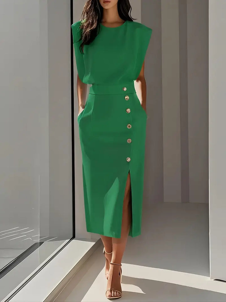 Alisette | Midi Dress with Side Slit