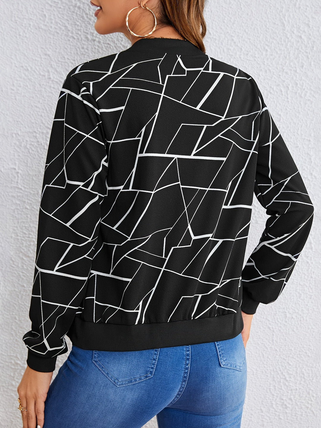 Mila™ | Artistic jas met patroon en rits