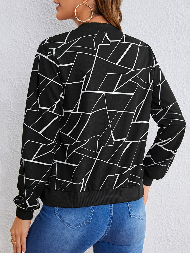Mila™ | Artistic jas met patroon en rits