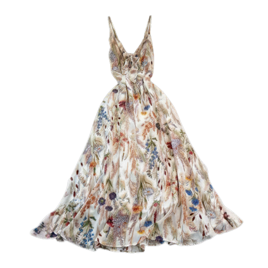Mariella | Bloemen spaghetti strap jurk