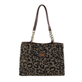 Nikita™ | Bold leopard print tote schoudertas