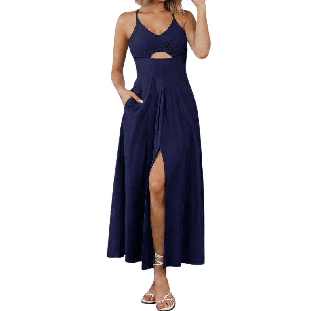 Solène™ | Zonder mouwen spaghetti strap maxi jurk