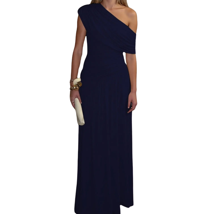 Celina™ | Sexy asymmetric pleated midi jurk