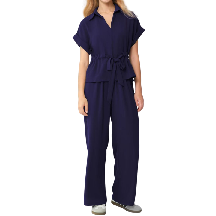 Nelle™ | Relaxte collared wide-leg co-ord