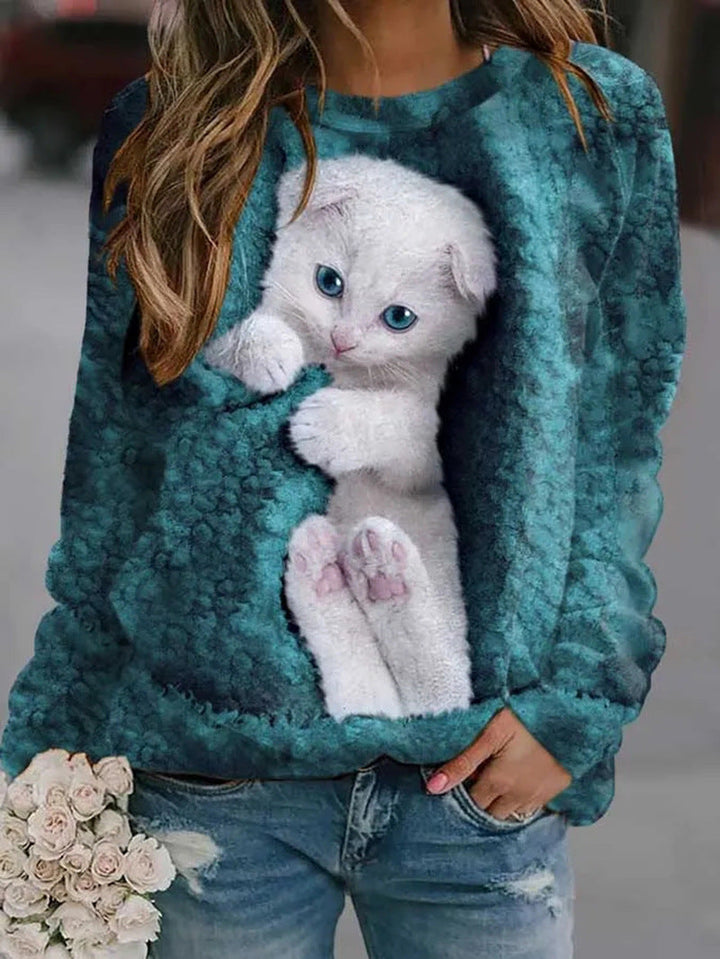 Neko™ | Cozy sweatshirt met kattenprint