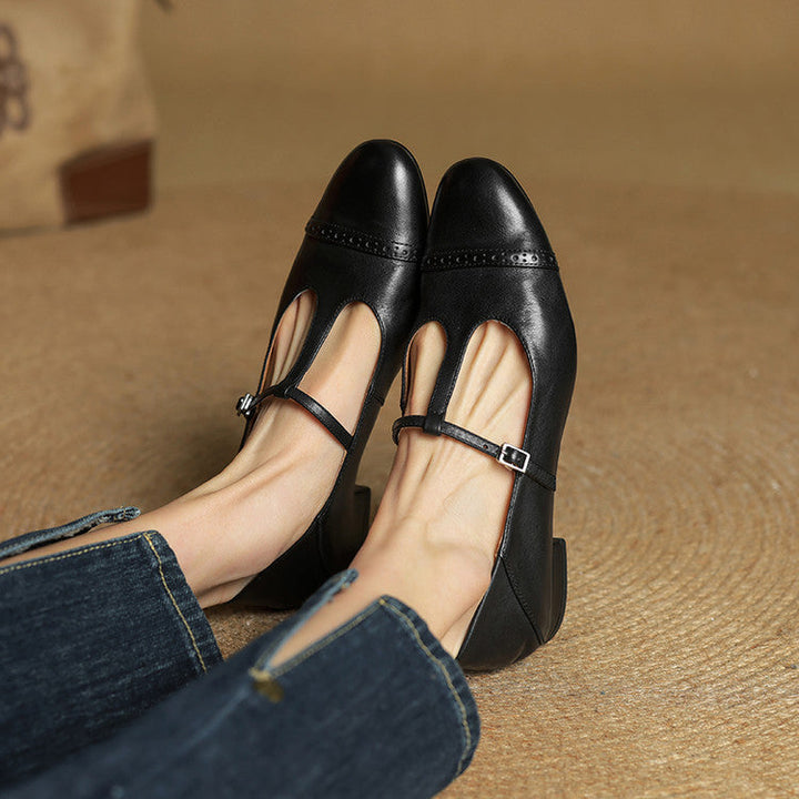 Miska | Leren leather ballerina's
