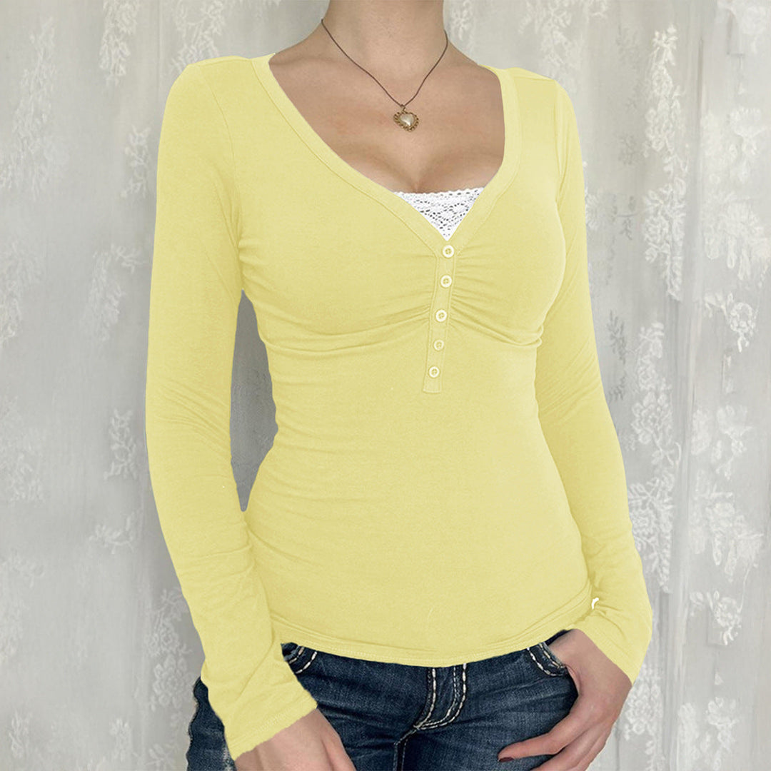 Palya™ | Comfy V-hals lange mouwen top