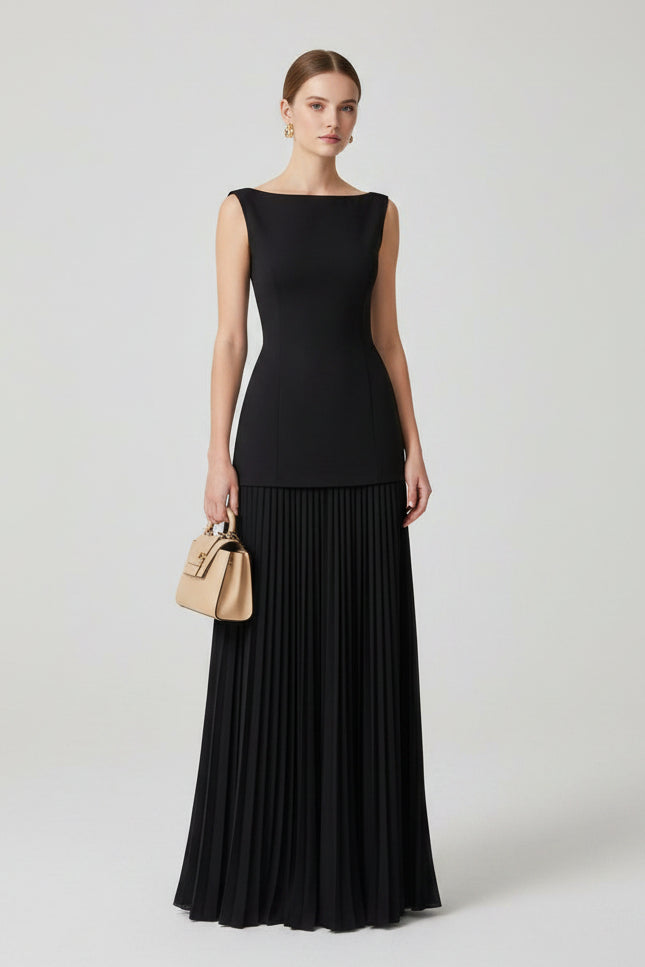 Serena | Pleated maxi jurk set