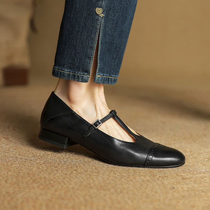 Miska | Leren leather ballerina's