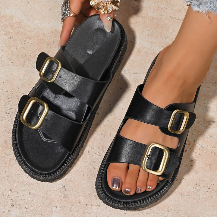 Lalaine™ | Chique two-strap summer platformsandalen