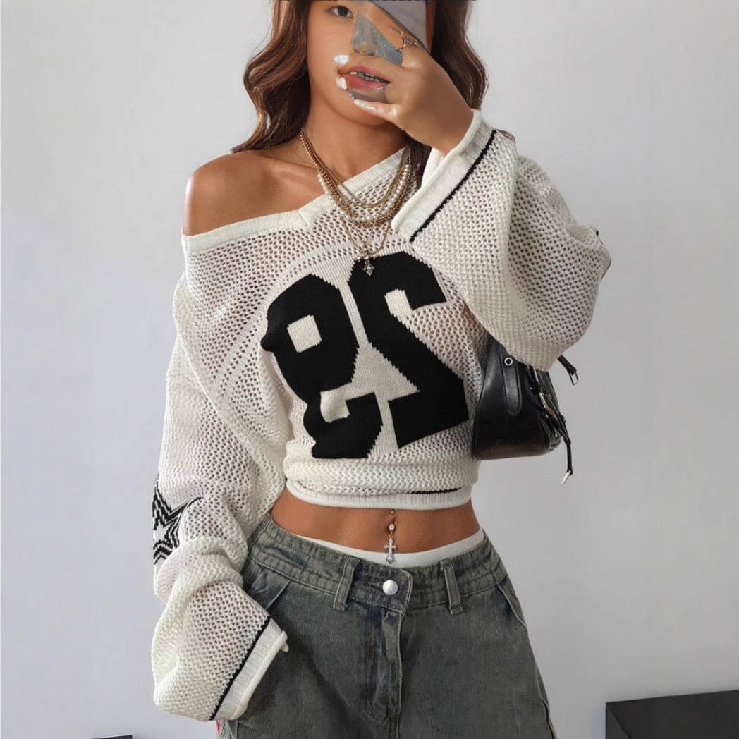 Alon™ | Retro lange mouwen pullover trui