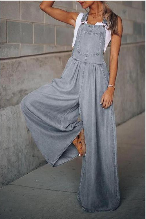 Ura™ | Vintage modieuze wide-leg jumpsuit