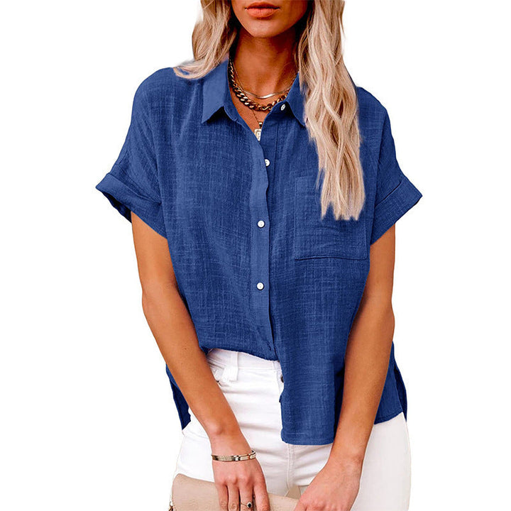 Audrine™ | Comfy casual button-up blouse