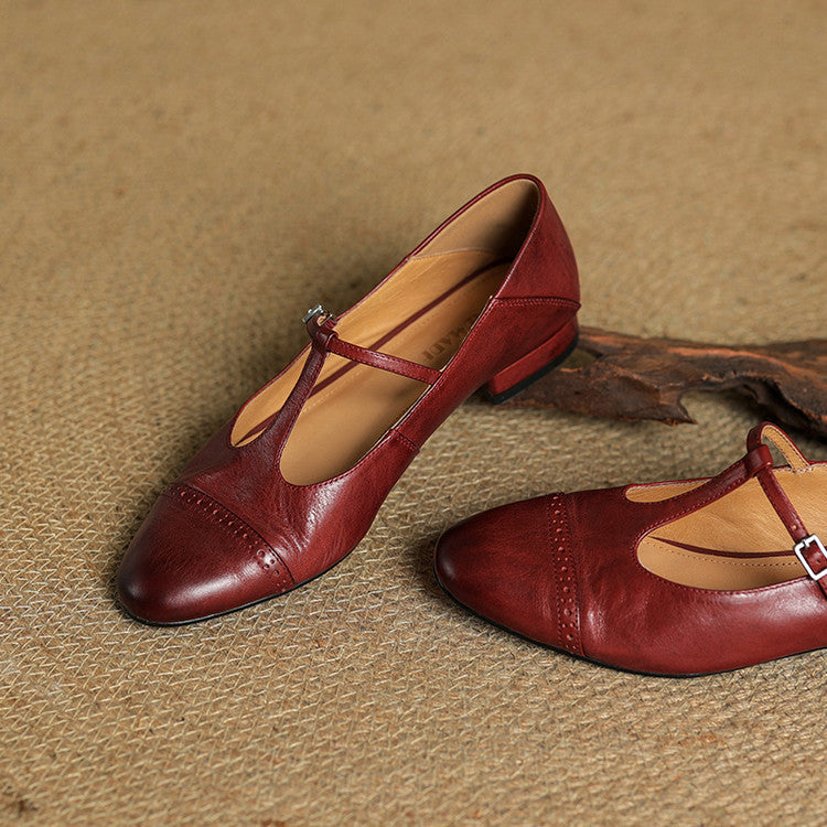 Miska | Leren leather ballerina's