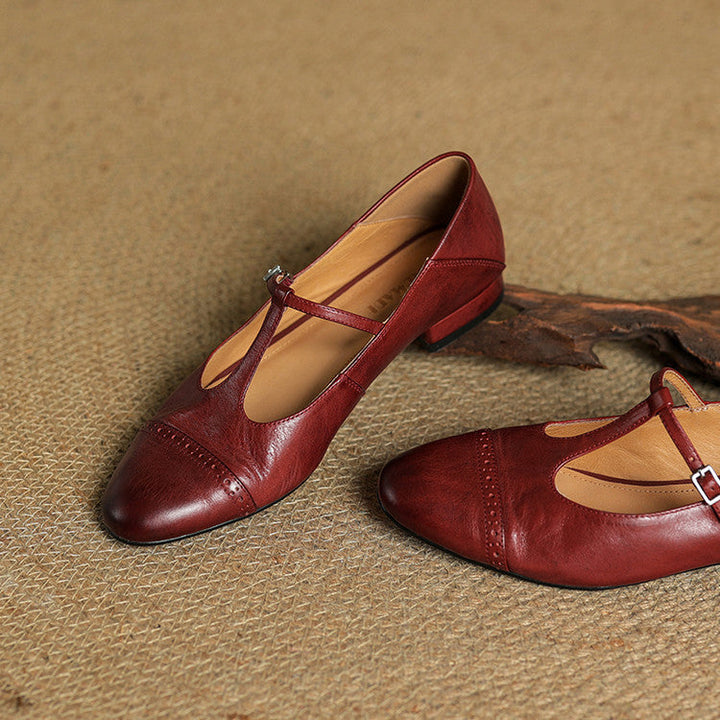 Miska | Leren leather ballerina's