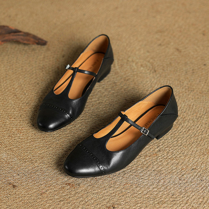 Miska | Leren leather ballerina's