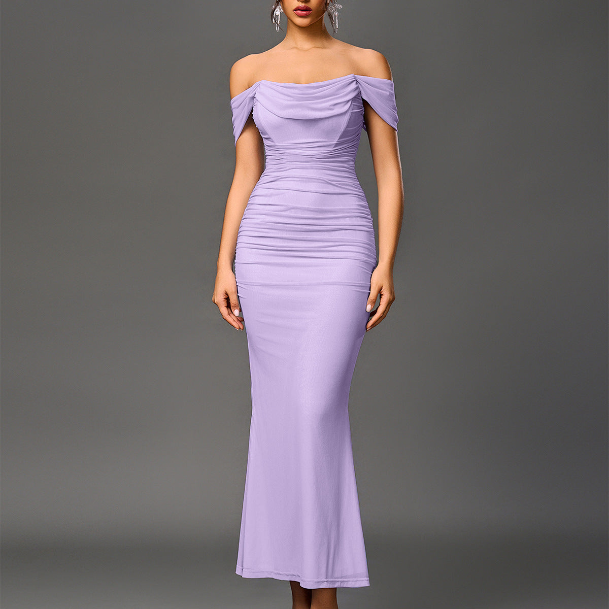Eunoia™ | Elegante off shoulder backless mermaid jurk