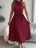Cedrine™ | Graceful pleated midi jurk