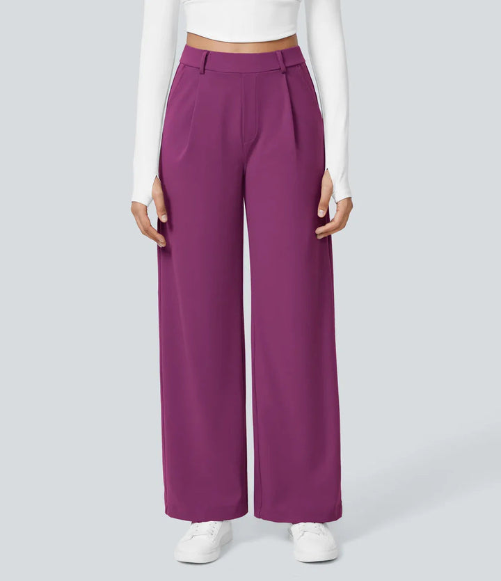 Charmie™ | Casual high waist straight leg broek