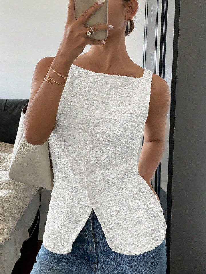 Queenie™ | Classy button front zonder mouwen outerwear vest