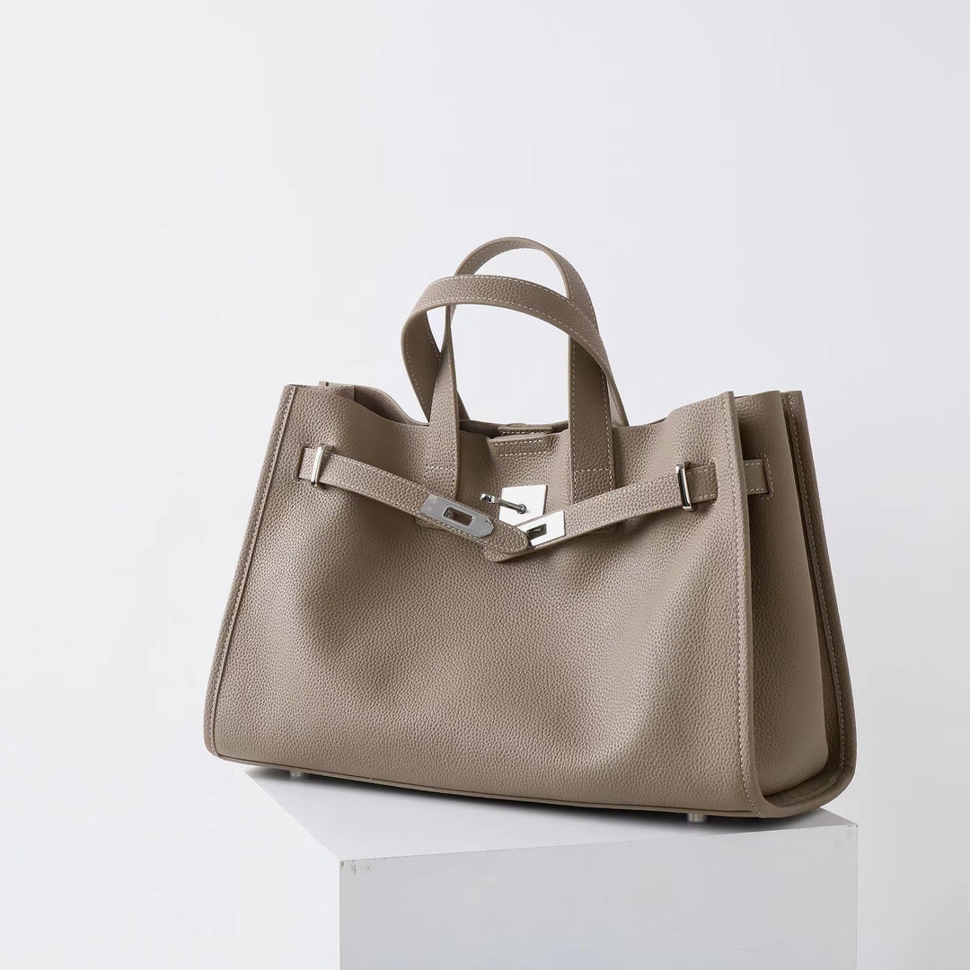 Beverley™ | Large capacity leren cowhide leather shopper for work & travel