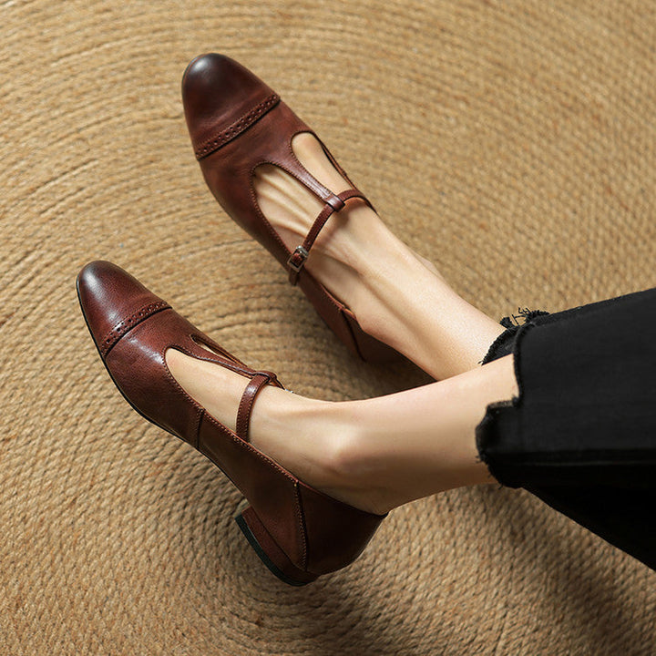 Miska | Leren leather ballerina's