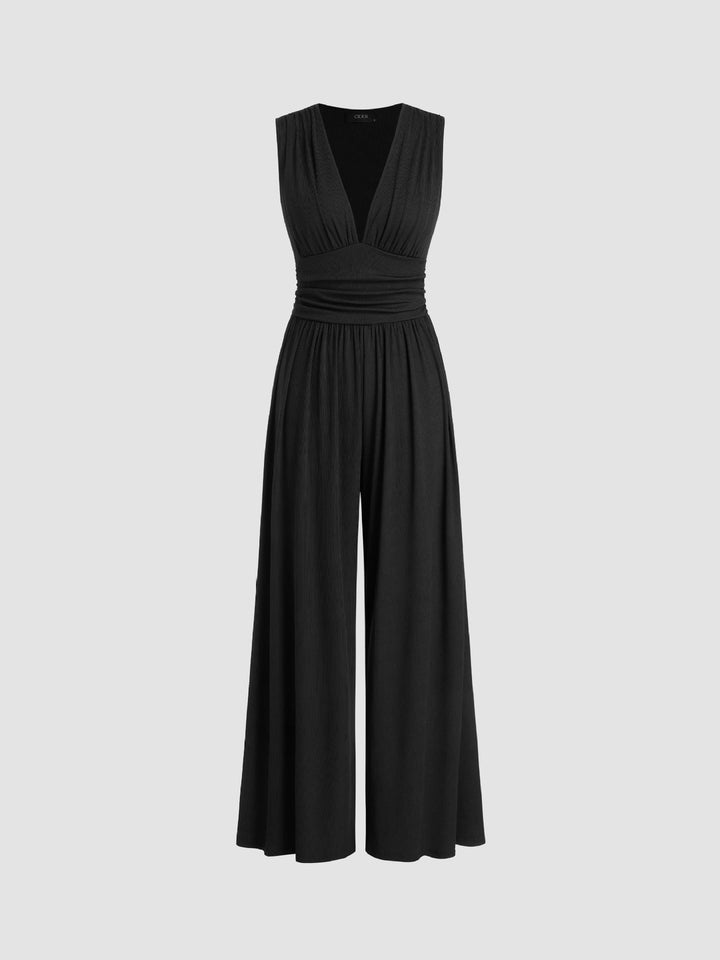 Christine | Chique zonder mouwen wide-leg jumpsuit