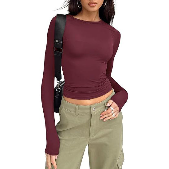 Jihyo™ | Casual lange mouwen ronde hals top