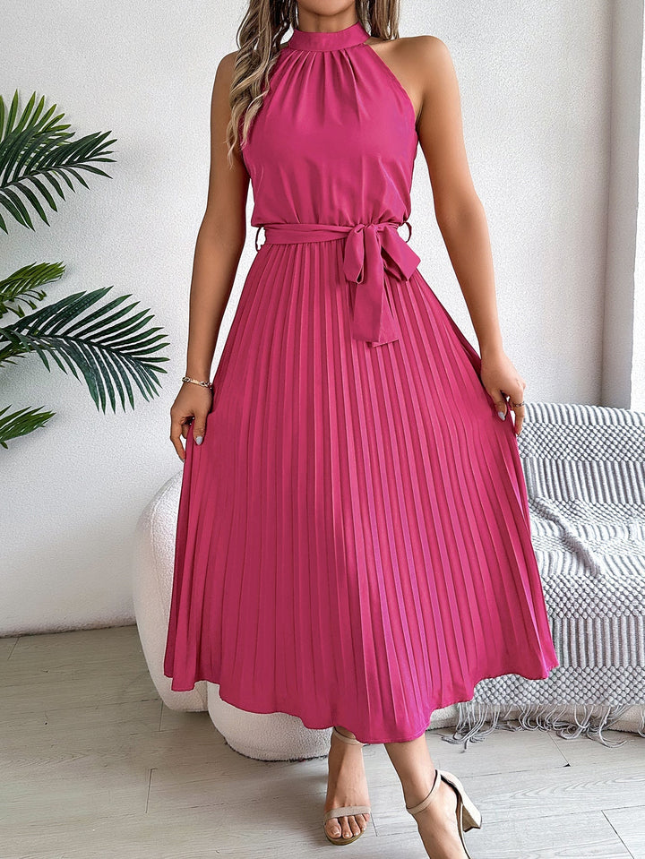 Cedrine™ | Graceful pleated midi jurk