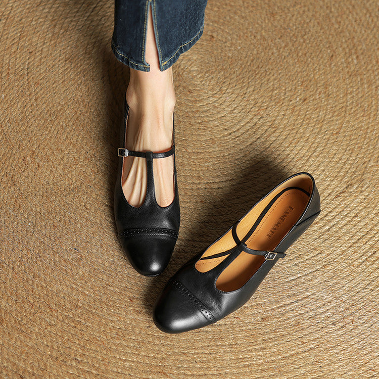 Miska | Leren leather ballerina's