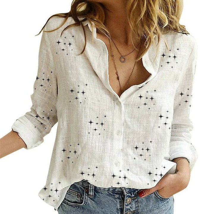 Sandra™ | Klassieke met print blouse
