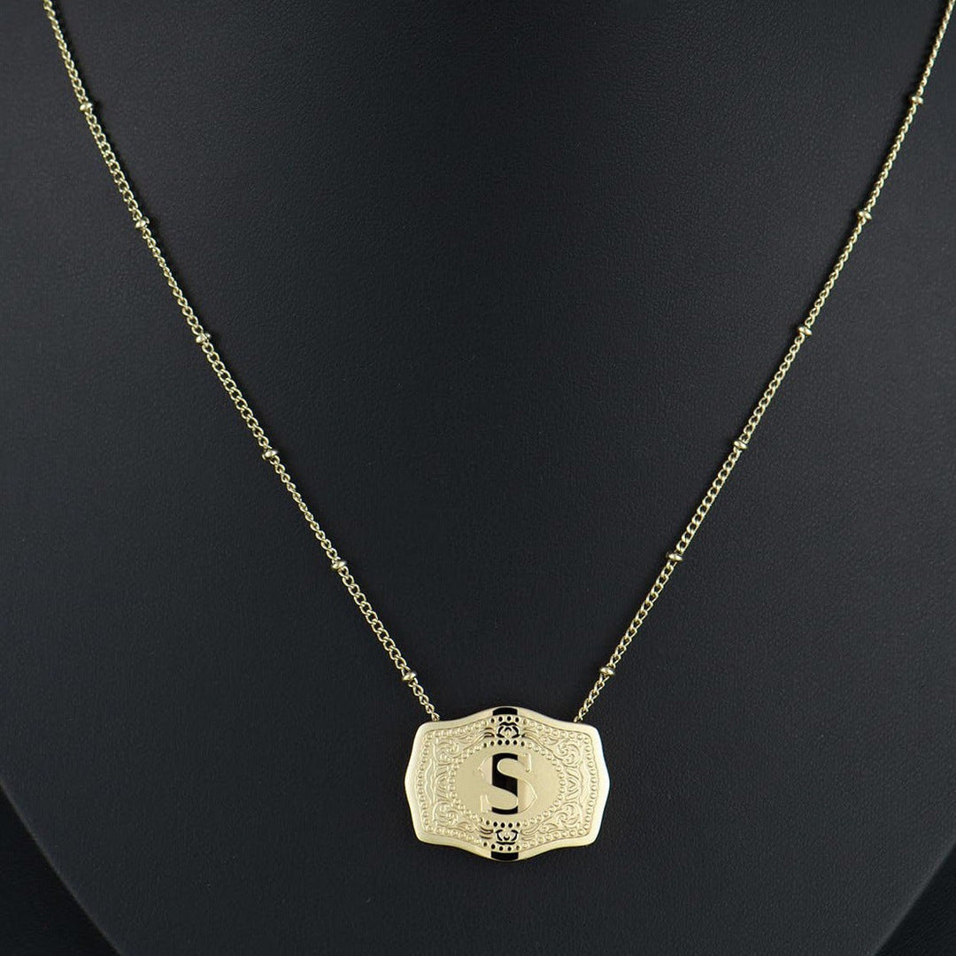 Cindy™ | Stijlvol initial letter pendant necklace