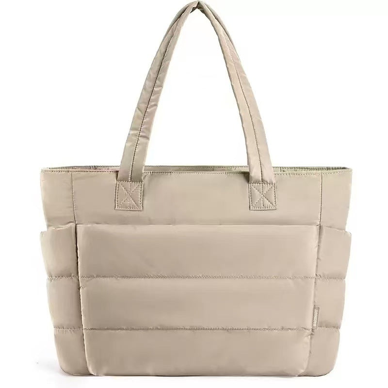Nadine™ | Puffy bubble shopper voor dames gewatteerde laptop schoudertas