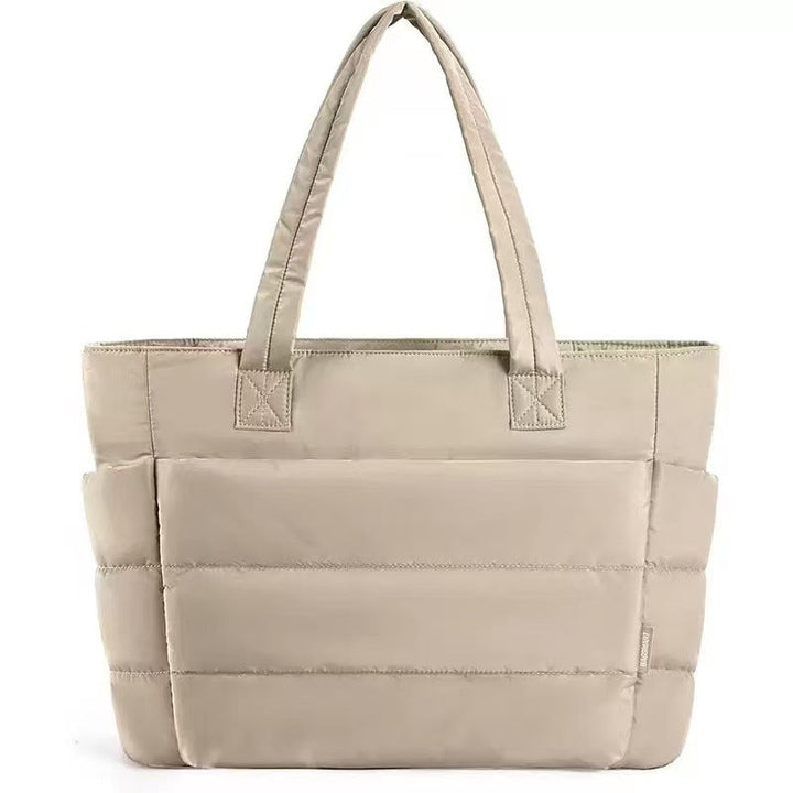 Nadine™ | Puffy bubble shopper voor dames gewatteerde laptop schoudertas