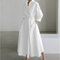 Sofer™ | Elegante front wrap collared maxi jurk