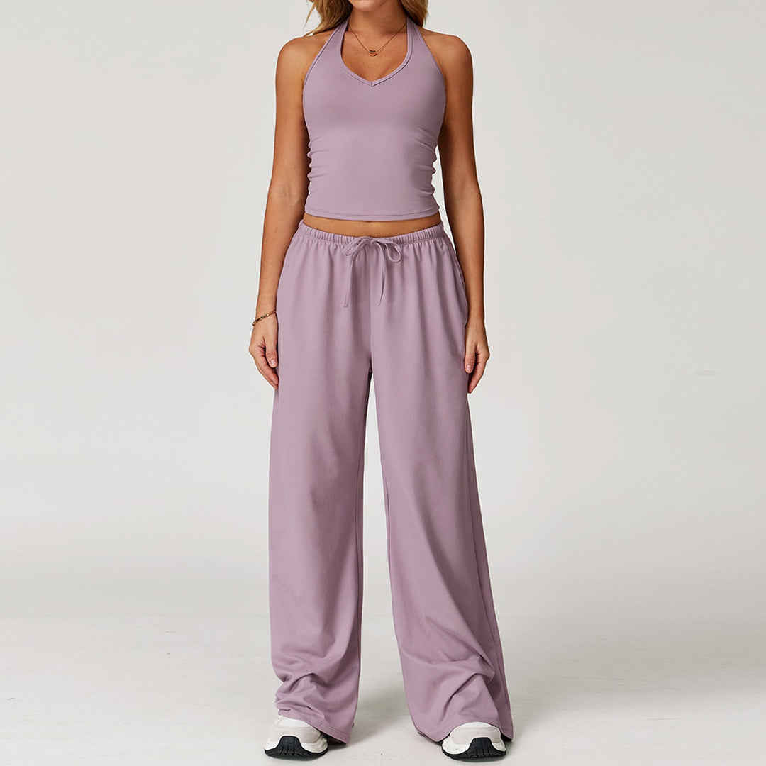 Araya™ | Casual crop tanktop and wide-leg broek set