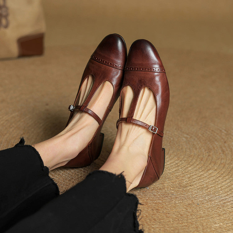 Miska | Leren leather ballerina's