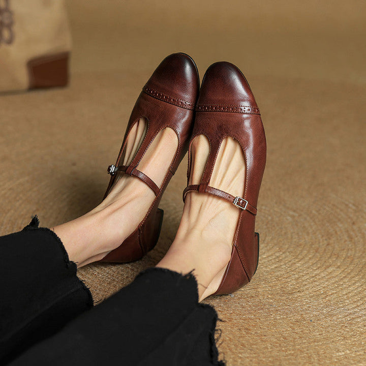 Miska | Leren leather ballerina's
