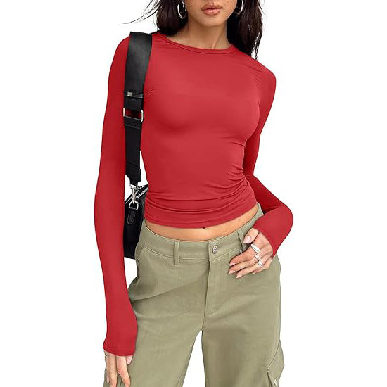 Jihyo™ | Casual lange mouwen ronde hals top