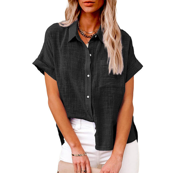 Audrine™ | Comfy casual button-up blouse