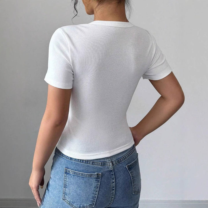 Hati™ | Relaxte summer short sleeve buttoned top