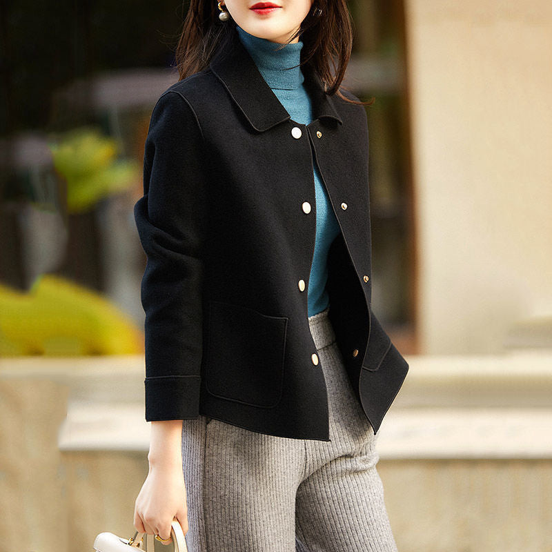 Ovidia™ | Classy button front lange mouwen collared blazer