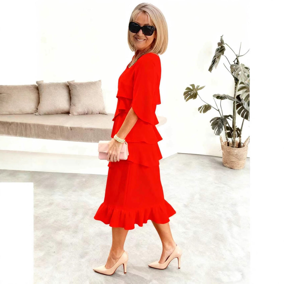 Ann | Elegante midi jurk