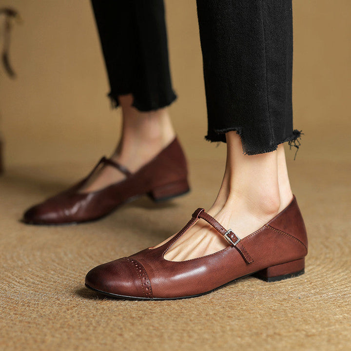 Miska | Leren leather ballerina's