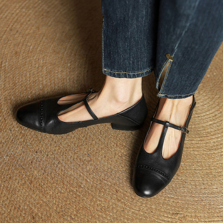 Miska | Leren leather ballerina's
