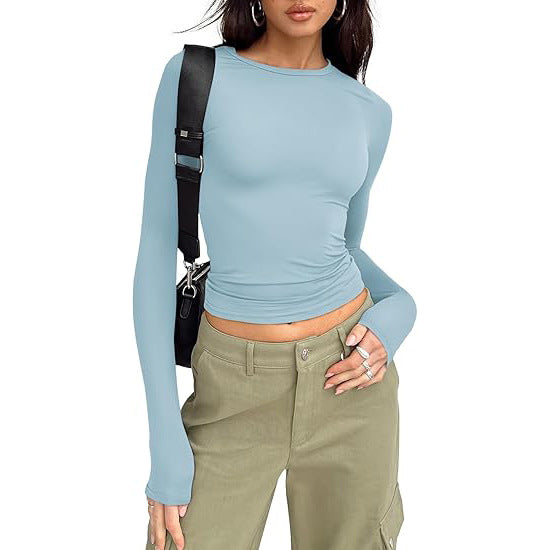 Jihyo™ | Casual lange mouwen ronde hals top
