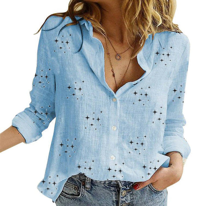 Sandra™ | Klassieke met print blouse
