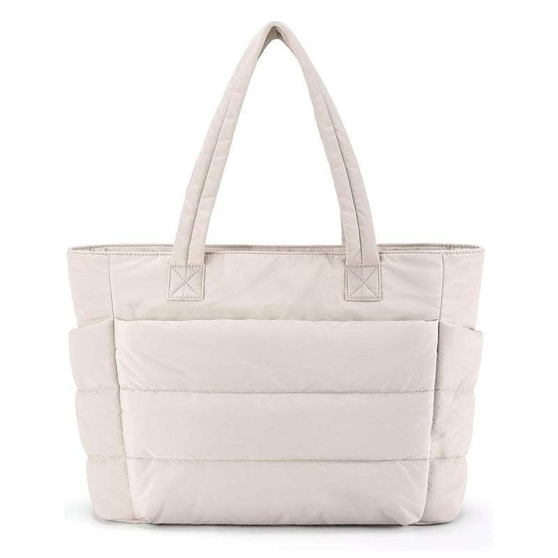 Nadine™ | Puffy bubble shopper voor dames gewatteerde laptop schoudertas