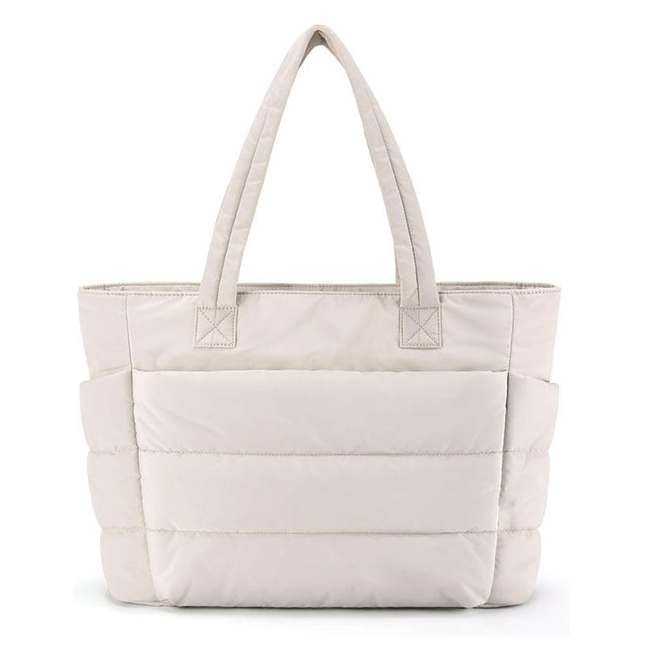 Nadine™ | Puffy bubble shopper voor dames gewatteerde laptop schoudertas
