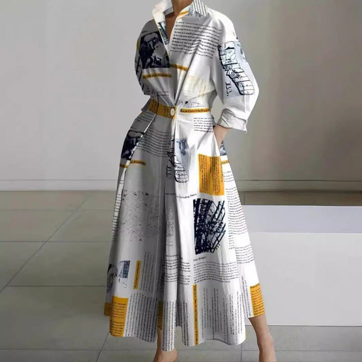 Sofer™ | Elegante front wrap collared maxi jurk